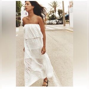 Zara strapless knit bandeau dress